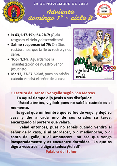 Lectio Divina Primer Domingo de Adviento - Diócesis de Cartagena Murcia - Parroquia del Corpus-Christi - La Purísima