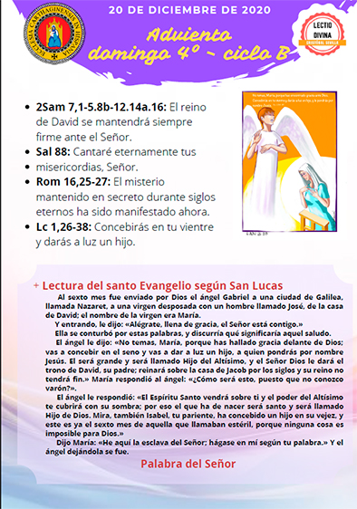 Lectio Divina Segundo Domingo de Adviento - Diócesis de Cartagena - Parroquia del Corpus-Christi - La Purísima - Archena
